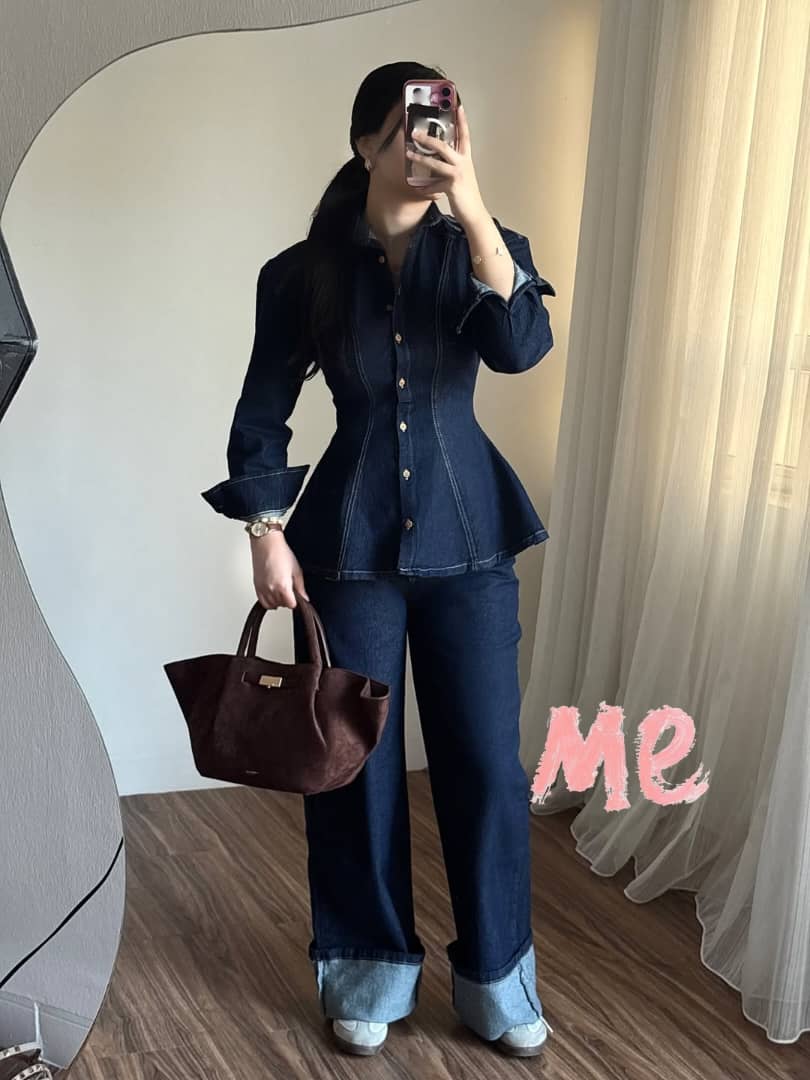 ✨ L'ensemble jean & veste peplum - Élégance + Féminité ✨