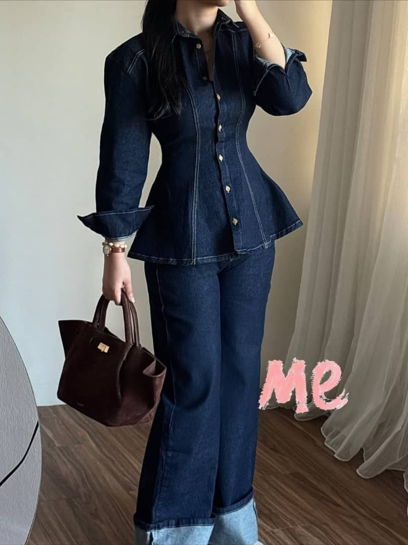✨ L'ensemble jean & veste peplum - Élégance + Féminité ✨